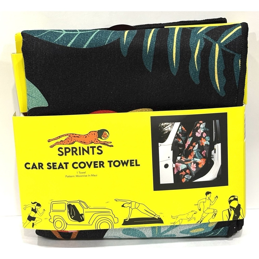 SPRINTS Car Seat Cover Towel Moonrise In Maui Tropical Floral New